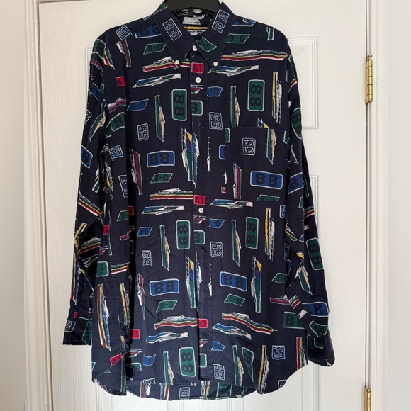 Nautica Other - Nautica Men's Multicolor Graphic Button Down Shirt